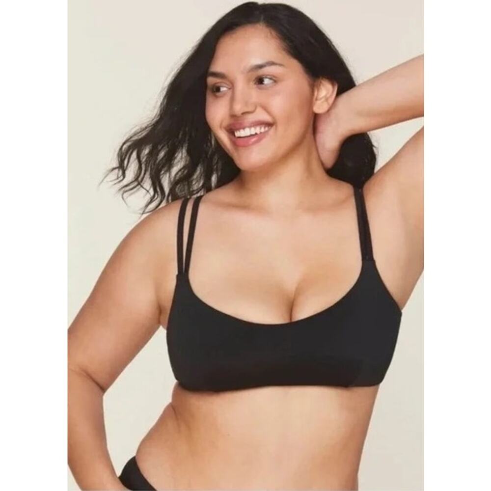 Andie Swim The Rockaway Bikini Swim Top Black M NWT